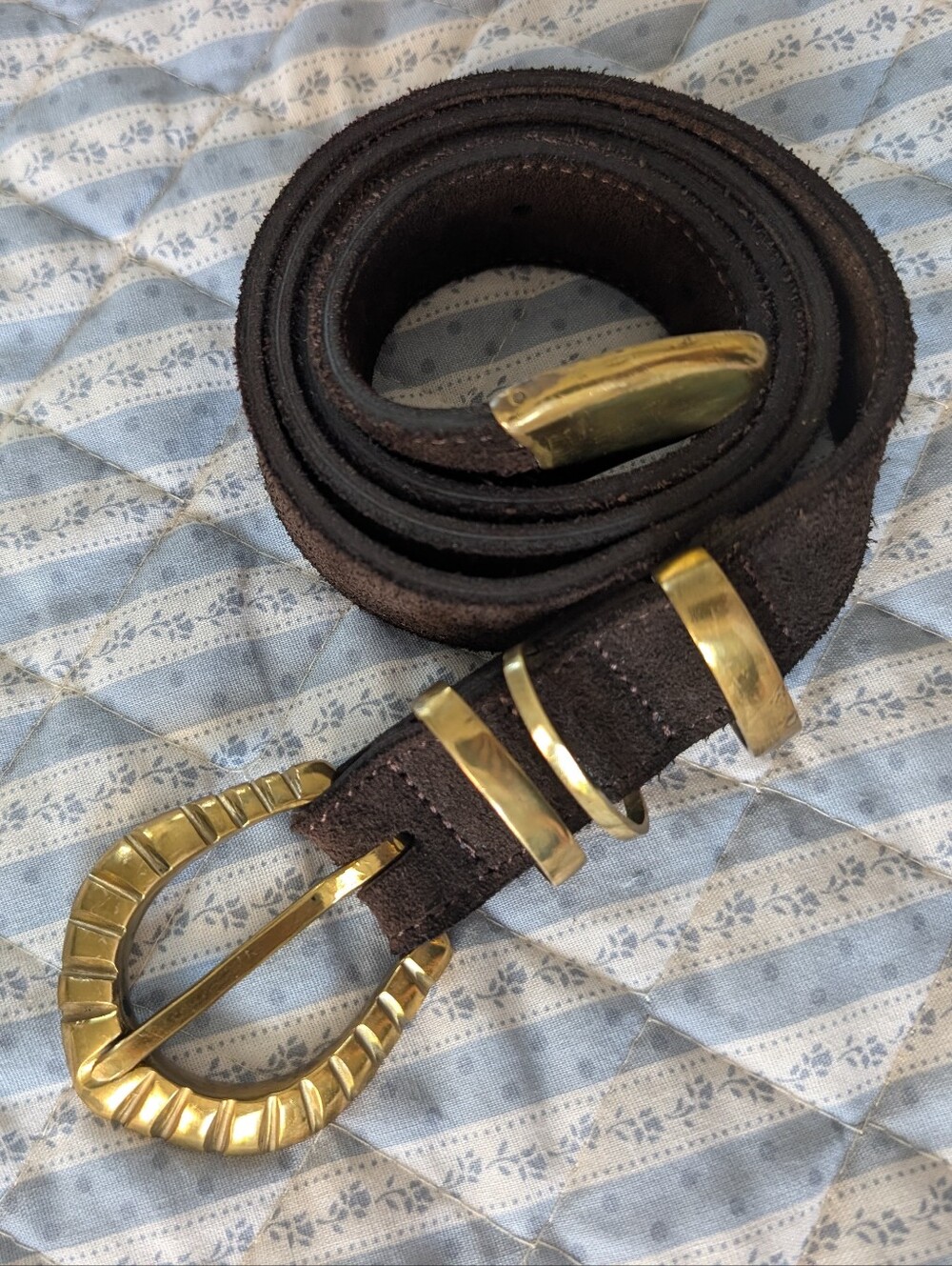 Natalie Borton Belt - Brown Suede Size 1